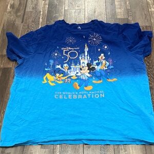 Disney Blue Celebration Tee with Characters